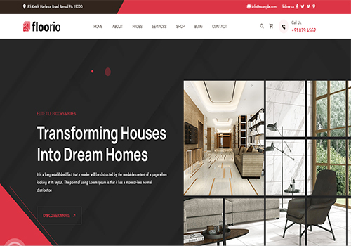 地板和瓷砖服务生产企业WP网站模板